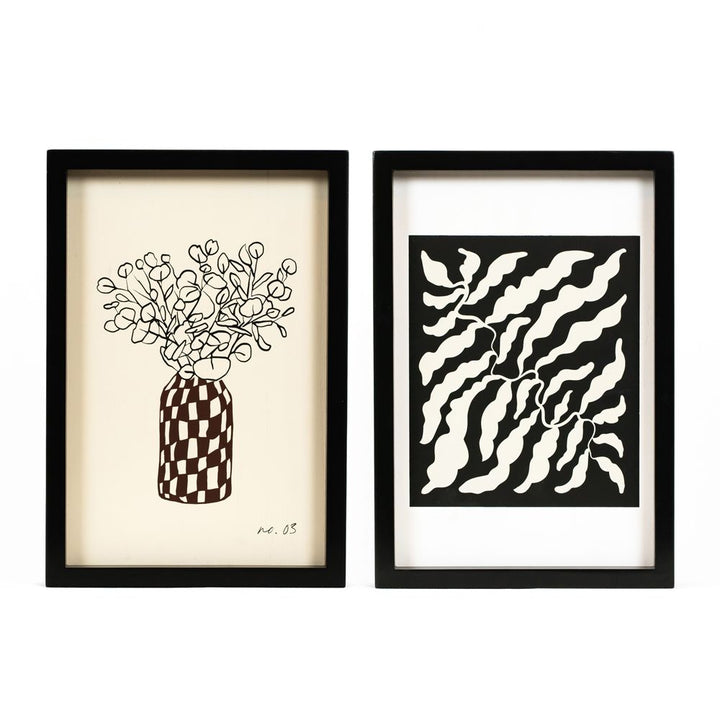 9" x 13" x 1.5" Reversible Wood Wall Art (Floral)