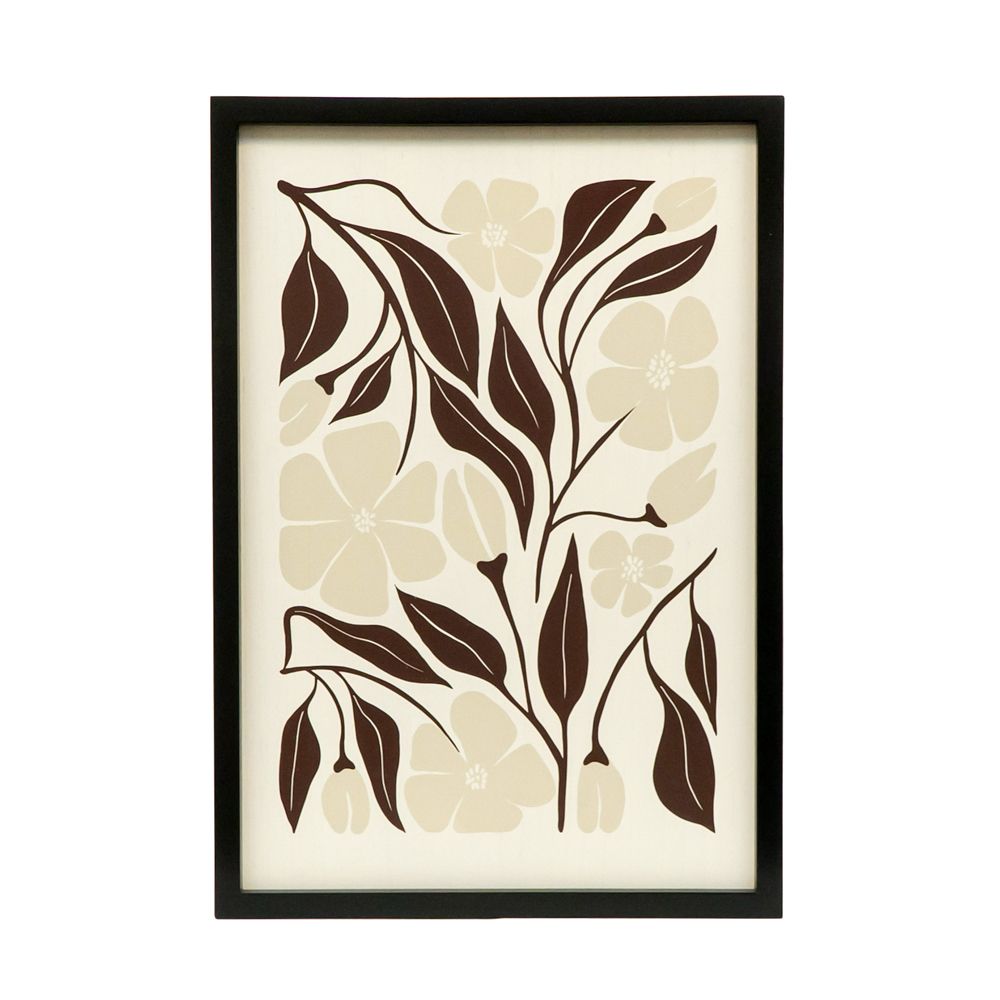 17" x 24" x 1.5" Reversible Wood Large Wall Art (Flowers)