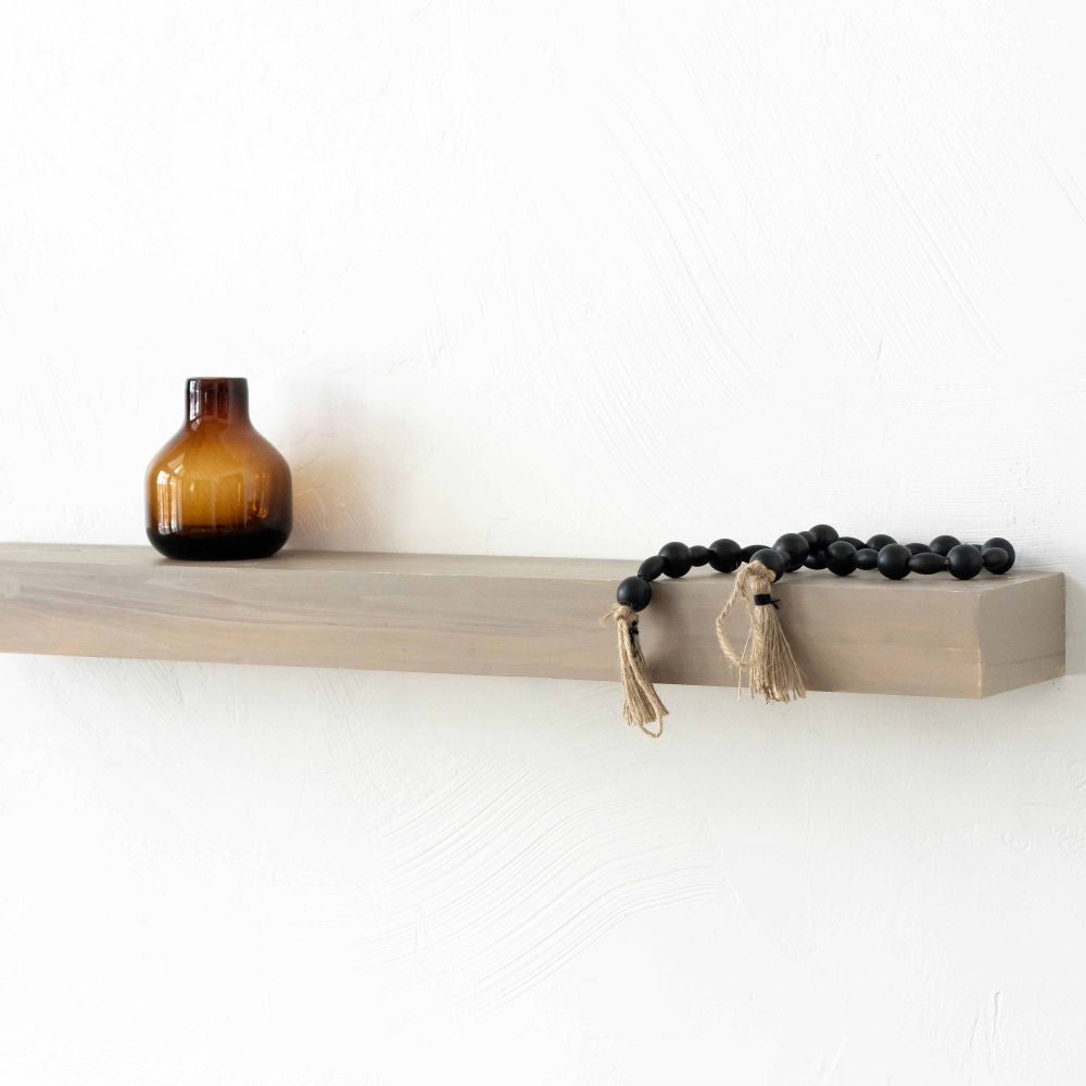 35" Floating Wood Shelf in Brown - Ukiyo Collection