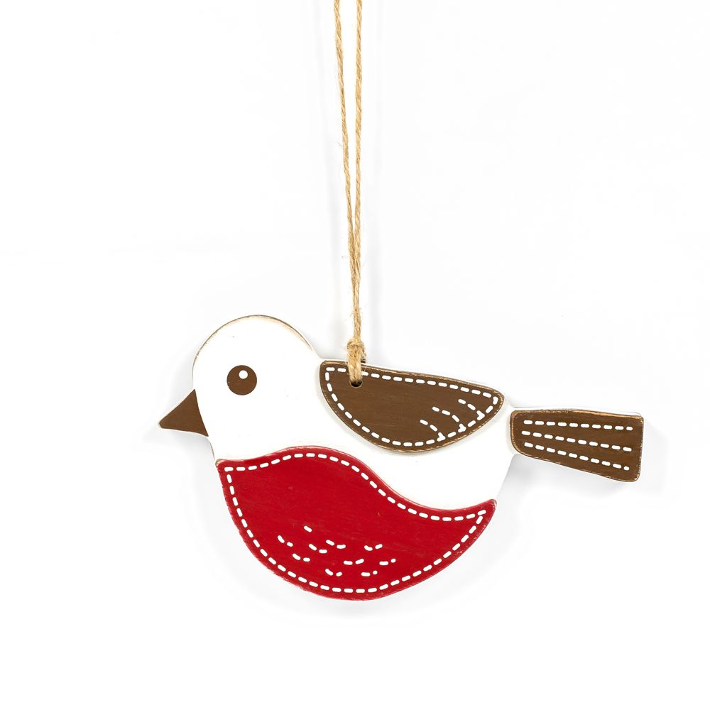 Multicolor Bird Wood Ornament