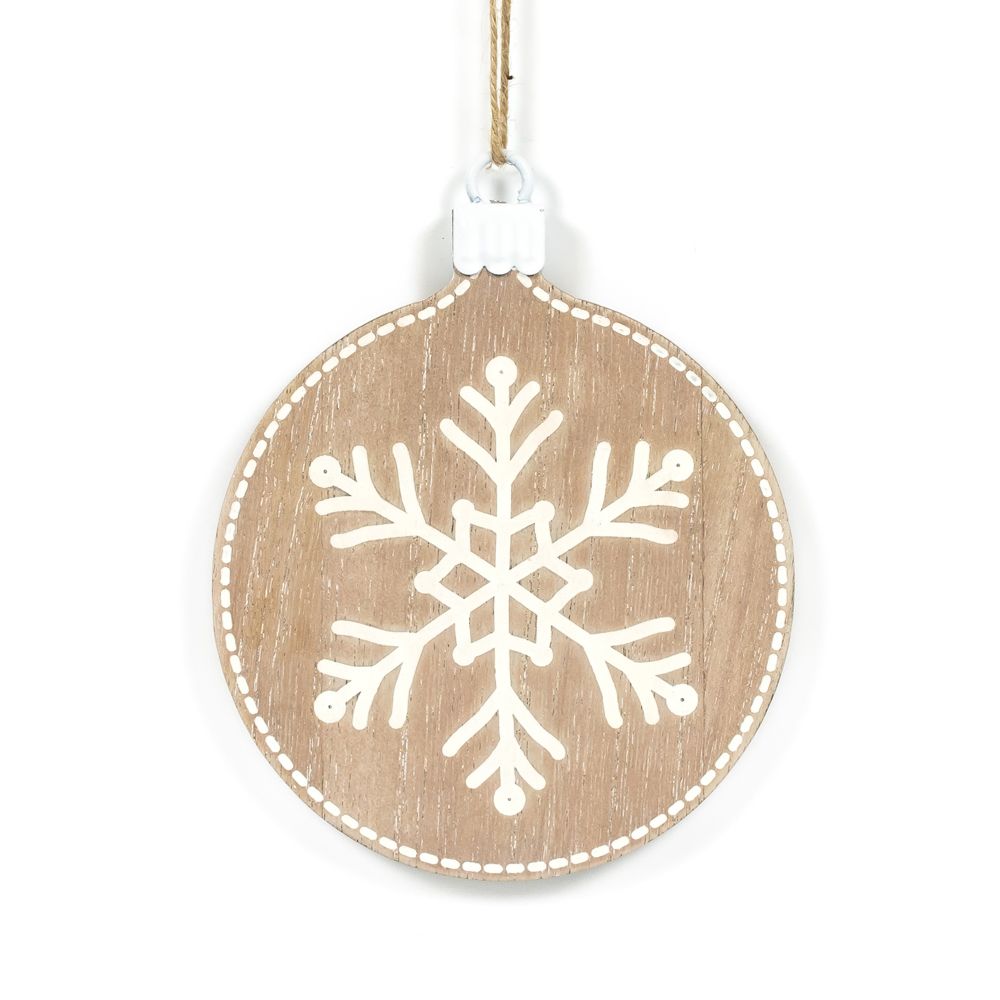 8" x 10" x 0.25" Reversible Wood Ornament (Snowflake)