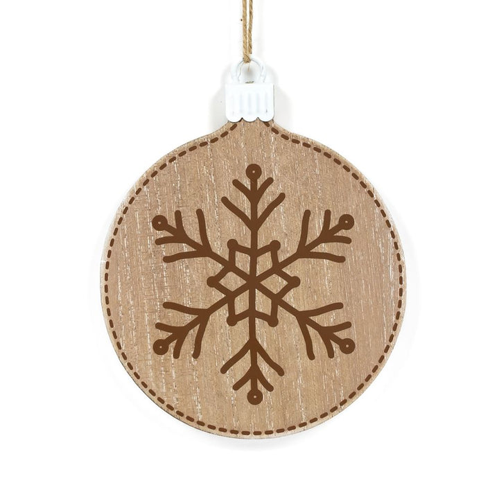 8" x 10" x 0.25" Reversible Wood Ornament (Snowflake)