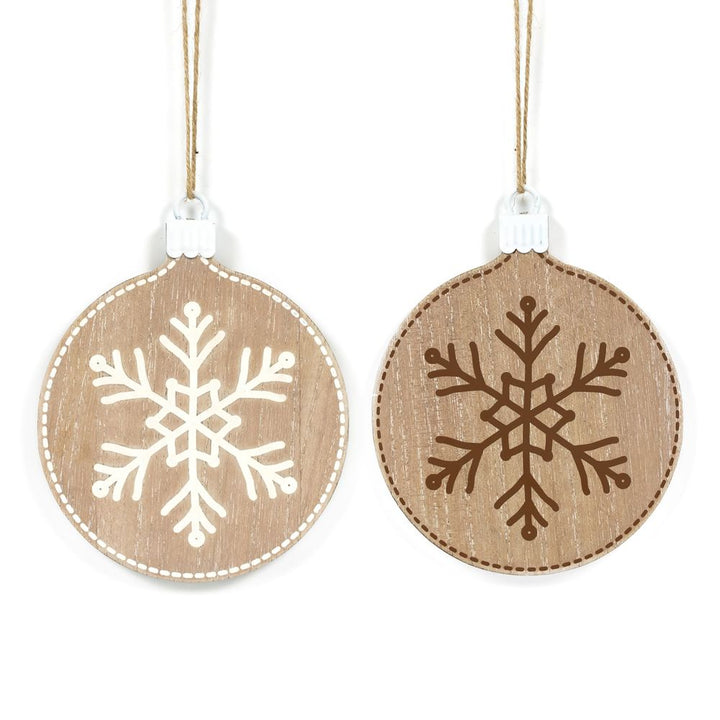 8" x 10" x 0.25" Reversible Wood Ornament (Snowflake)