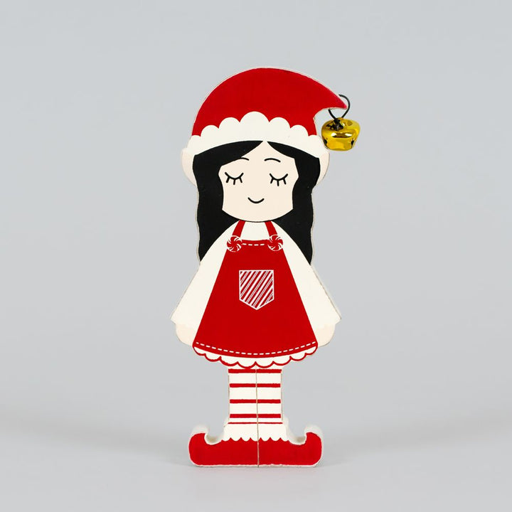 3" x 6" x 1" Chunky Wood Shape (Girl Elf)