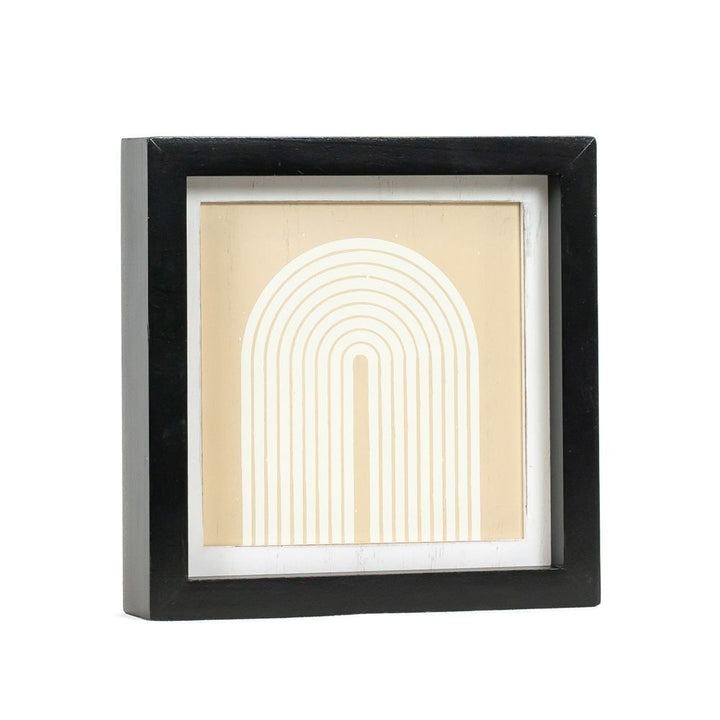 7" x 7" x 1.5" Reversible Wood Wall Art (Naughty / Rainbow)