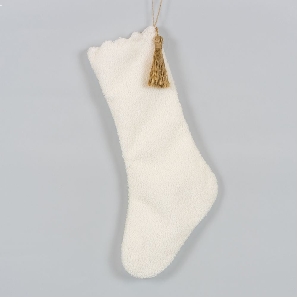 13" x 18" x 0.5" Cotton Stocking with Tassel