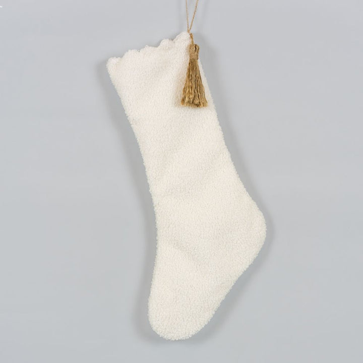 13" x 18" x 0.5" Cotton Stocking with Tassel