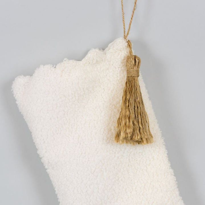 13" x 18" x 0.5" Cotton Stocking with Tassel