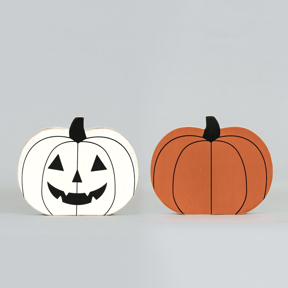 Multicolor Wooden Pumpkin Decoration