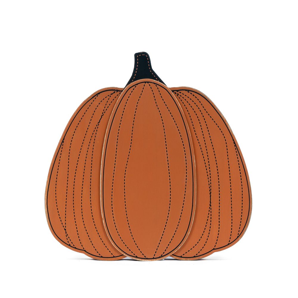 9" x 10" x 1.25" Chunky Wood Shap (Jack-o'-Lantern).