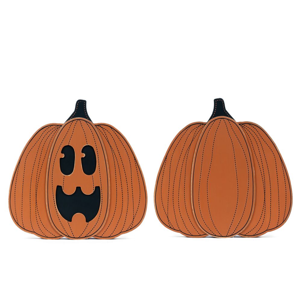 9" x 10" x 1.25" Chunky Wood Shap (Jack-o'-Lantern).