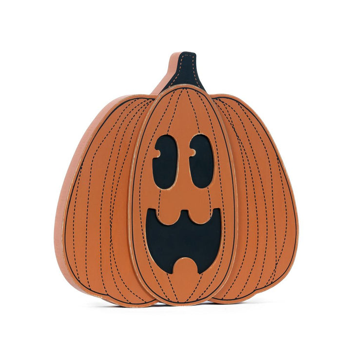 9" x 10" x 1.25" Chunky Wood Shap (Jack-o'-Lantern).