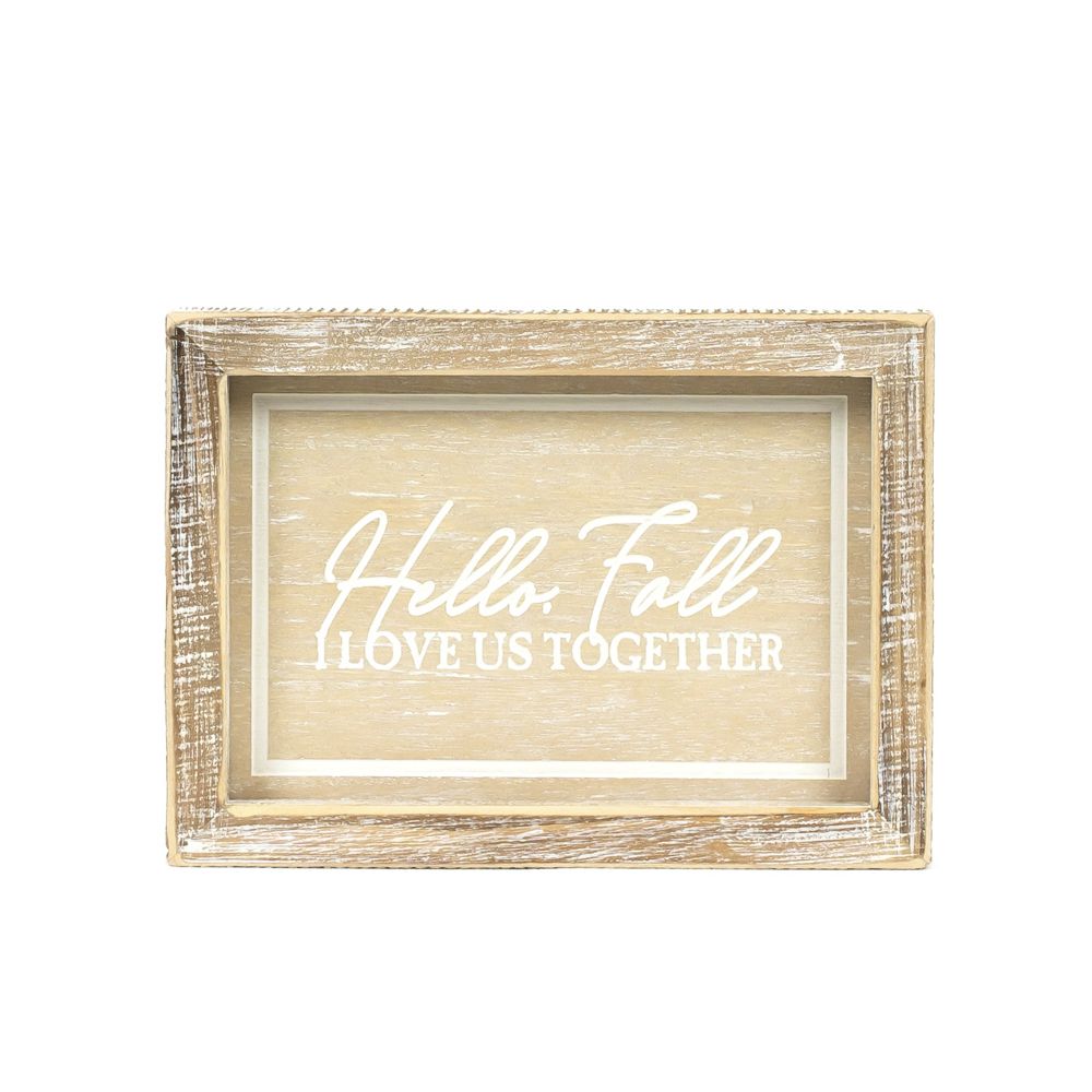 7" x 5" x 1.5" Reversible Wood Wall Art (Favorite / Love)