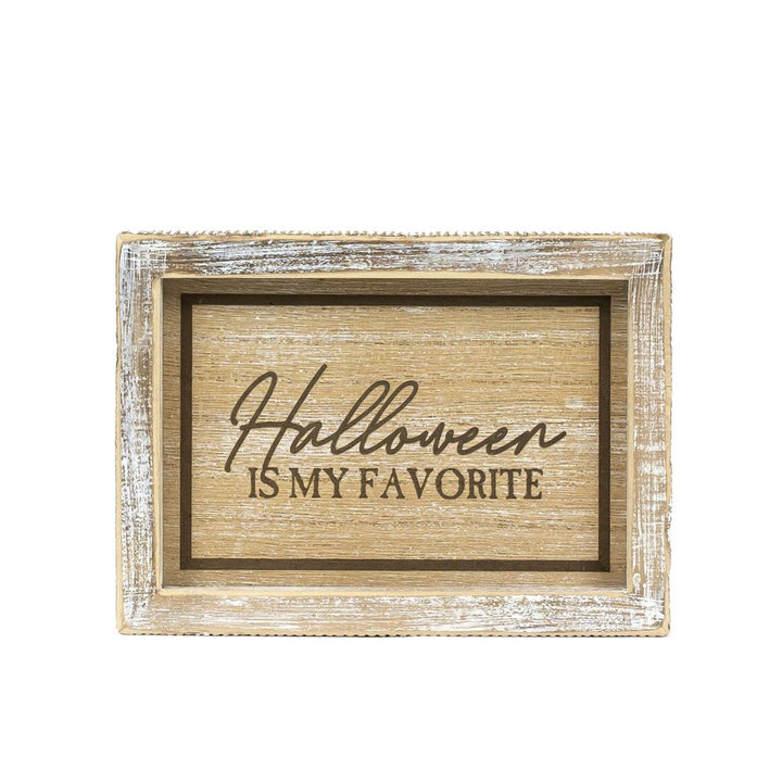 7" x 5" x 1.5" Reversible Wood Wall Art (Favorite / Love)