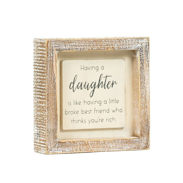 5" x 5" x 1.5" Wood Frame Sign (Daughter)