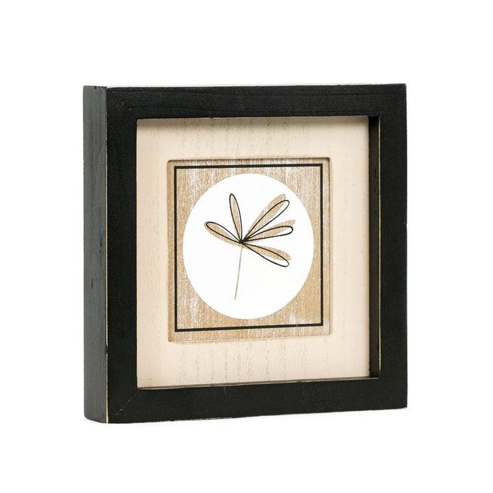 8" x 8" x 1.5" Reversible Wood Wall Art (Stem / Circle)