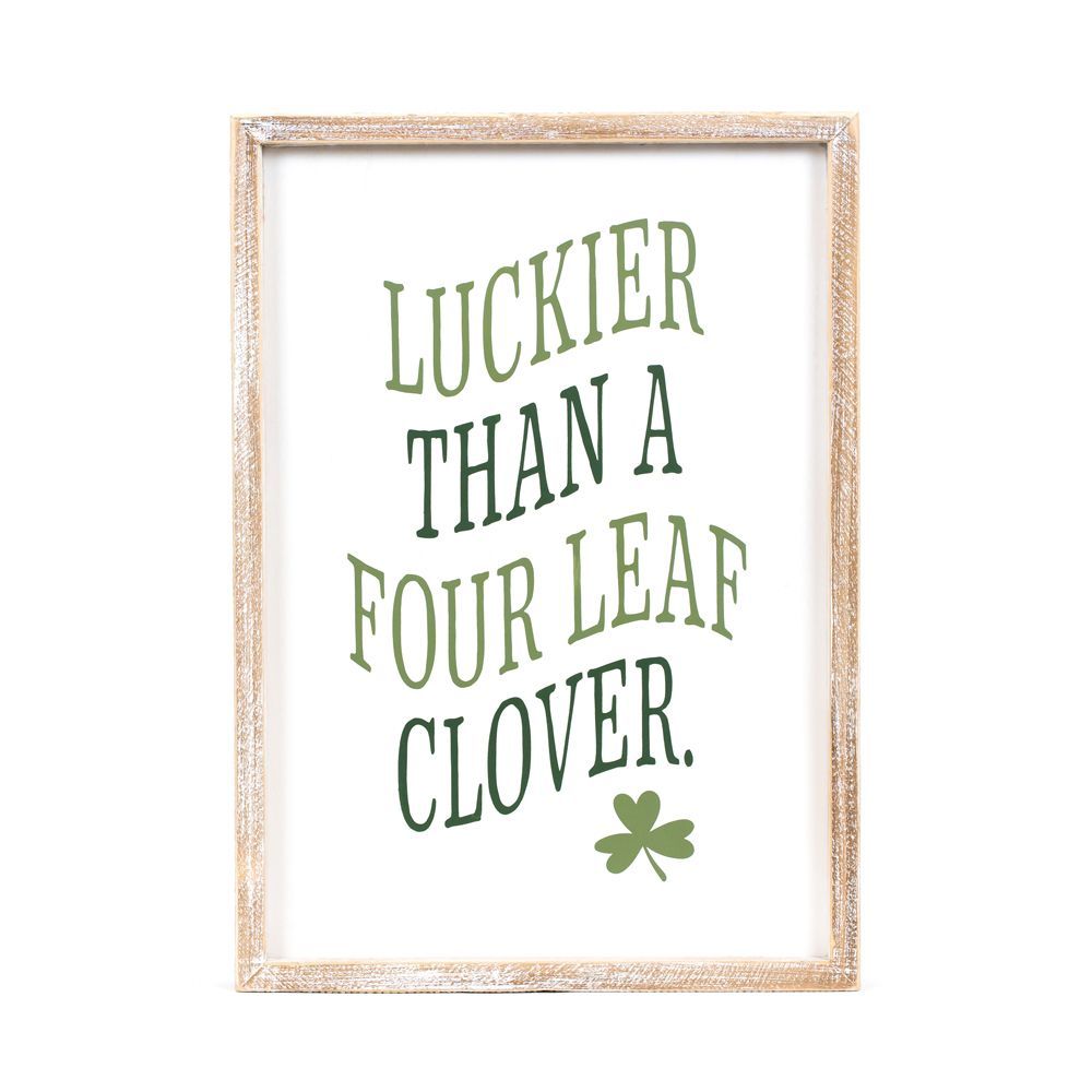 Lucky In Love Vol. 3 Clover Wood Frame Sign