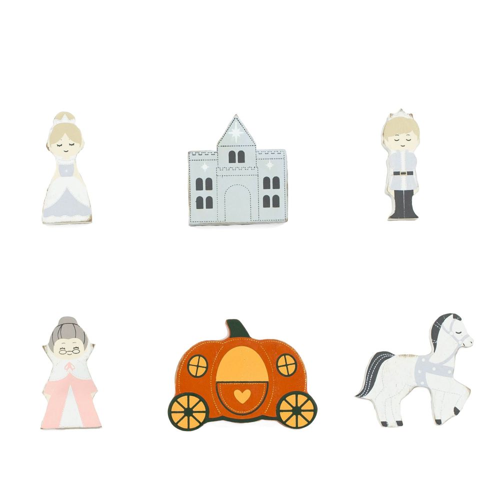 Cinderella Woodland Story Book Wood Shapes - Set of 6