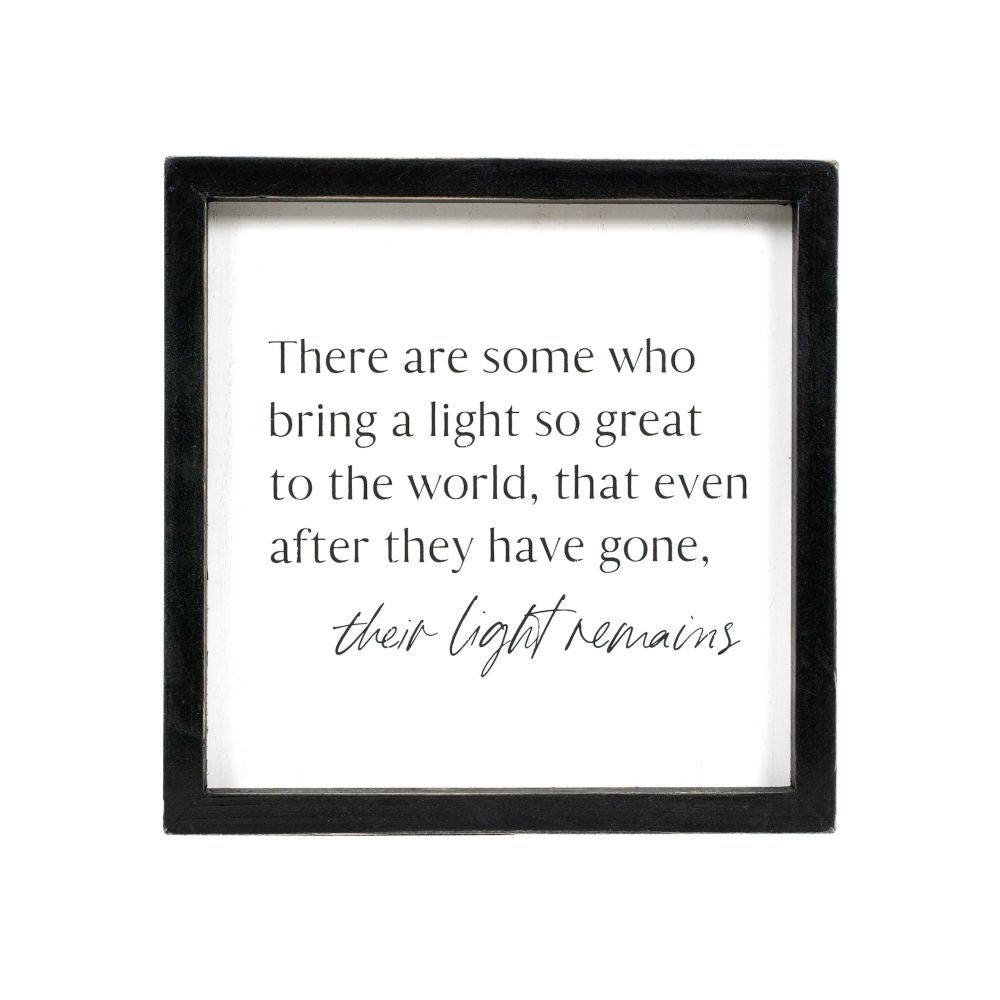 9" x 9" x 1.5" Wood Frame Sign (Light)