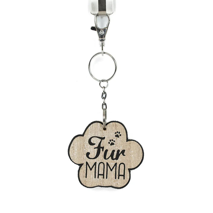 Fur Mama Reversible Key Chain 3x2x.25