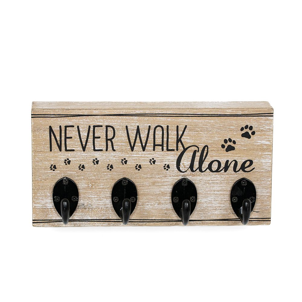 8" Wood Hookboard - Never Walk Alone Pet Accessory