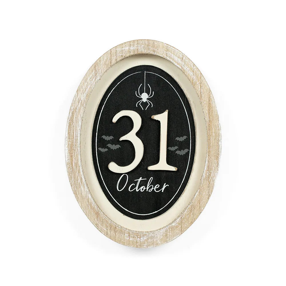 6x8 October Wood Frame Sign - Spookable Collection