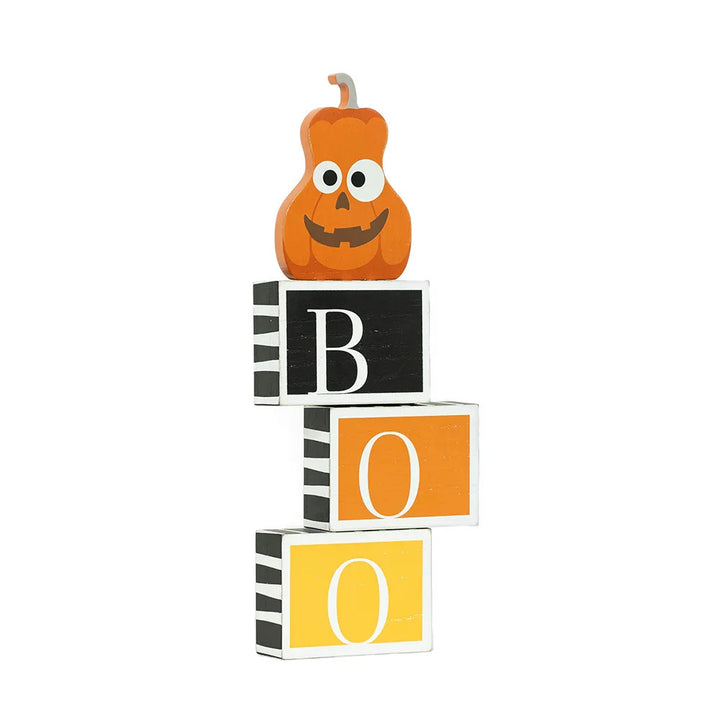 6" x 14" x 1.5" Reversible Wood Blocks (Boo / Pie)
