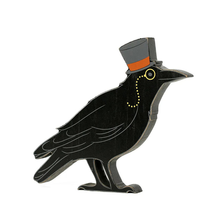 10" x 9" x 1.5" Reversible Chunky Wood Shape (Raven)