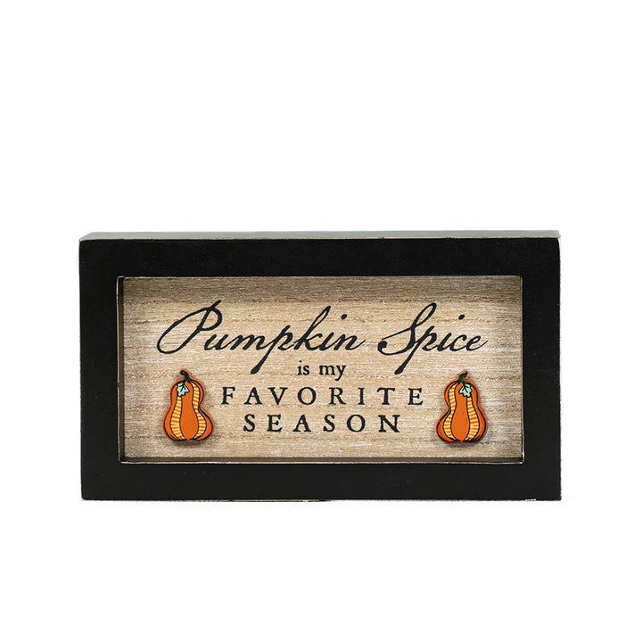 7" x 4" x 1.5" Reversible Wood Frame Sign (Witch / Spice)