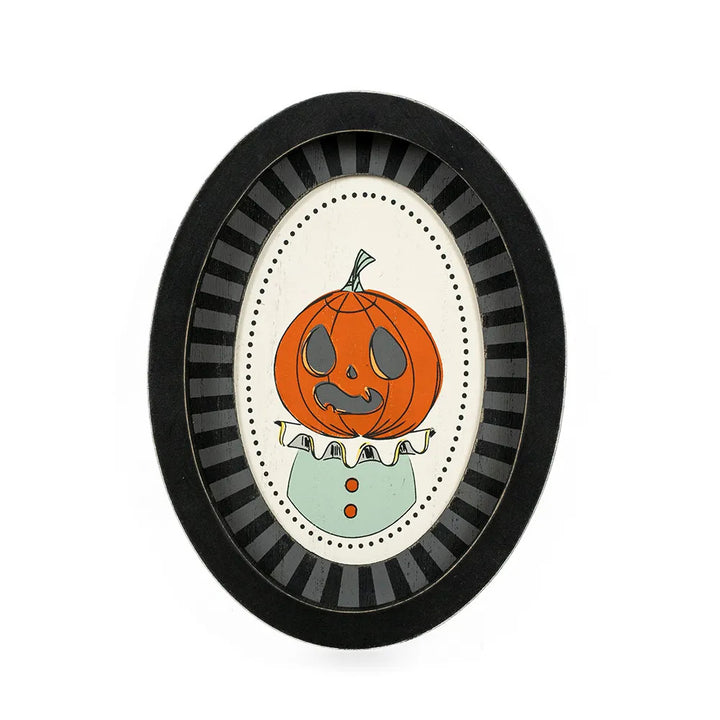 6" x 8" x 1.5" Wood Wall Art (Jack-o'-lantern)