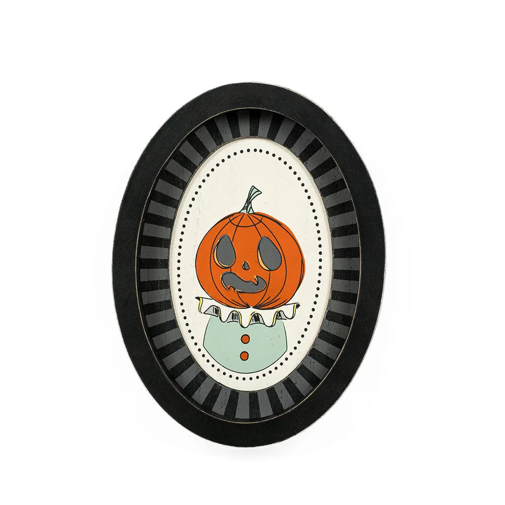 6" x 8" x 1.5" Wood Wall Art (Jack-o'-lantern)