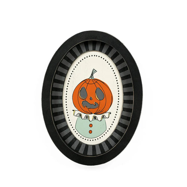 6" x 8" x 1.5" Wood Wall Art (Jack-o'-lantern)