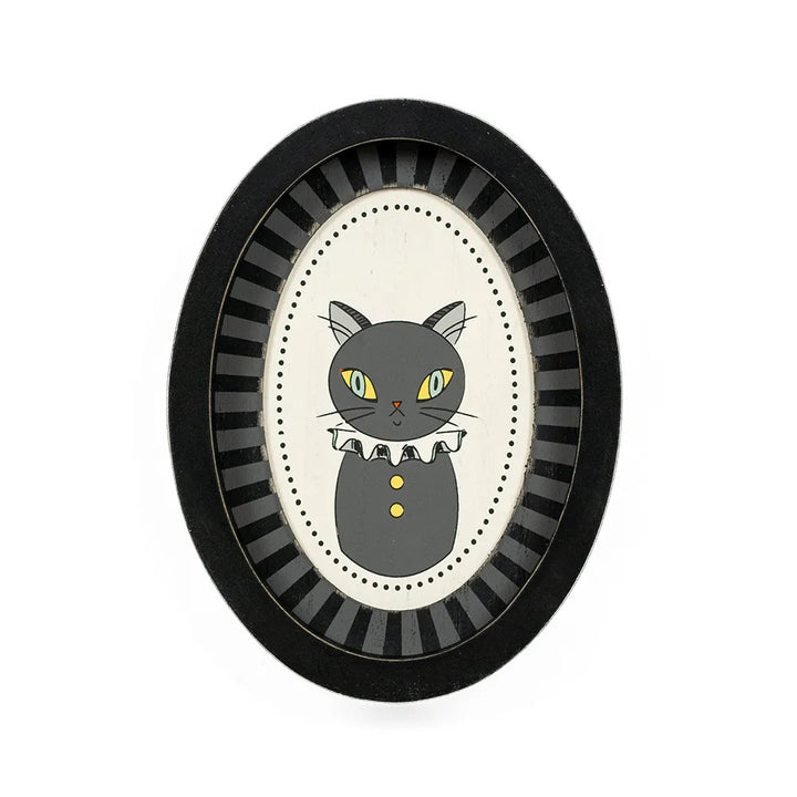 6" x 8" x 1.5" Wood Wall Art (Cat)