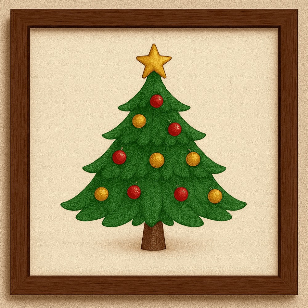 Christmas Tree Wall Art 10"x10"