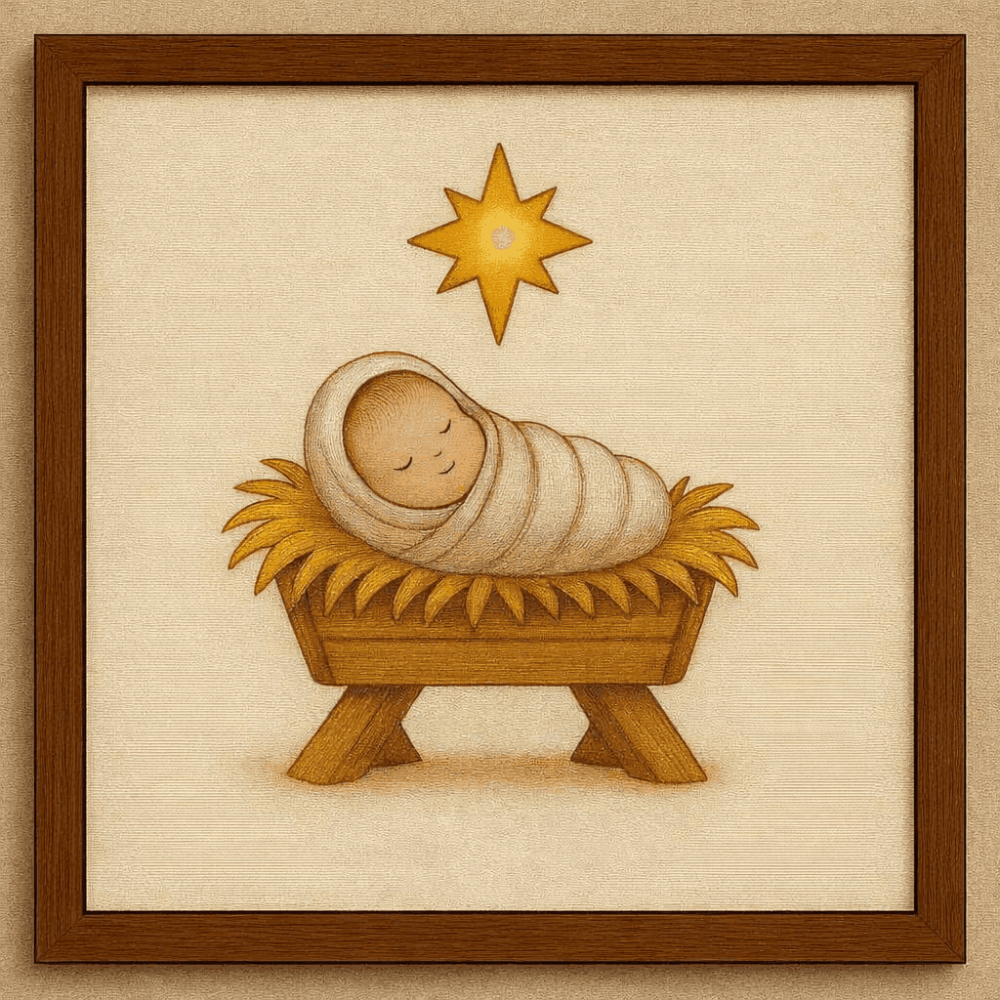 Traditional Nativity Wall art 10"x10"