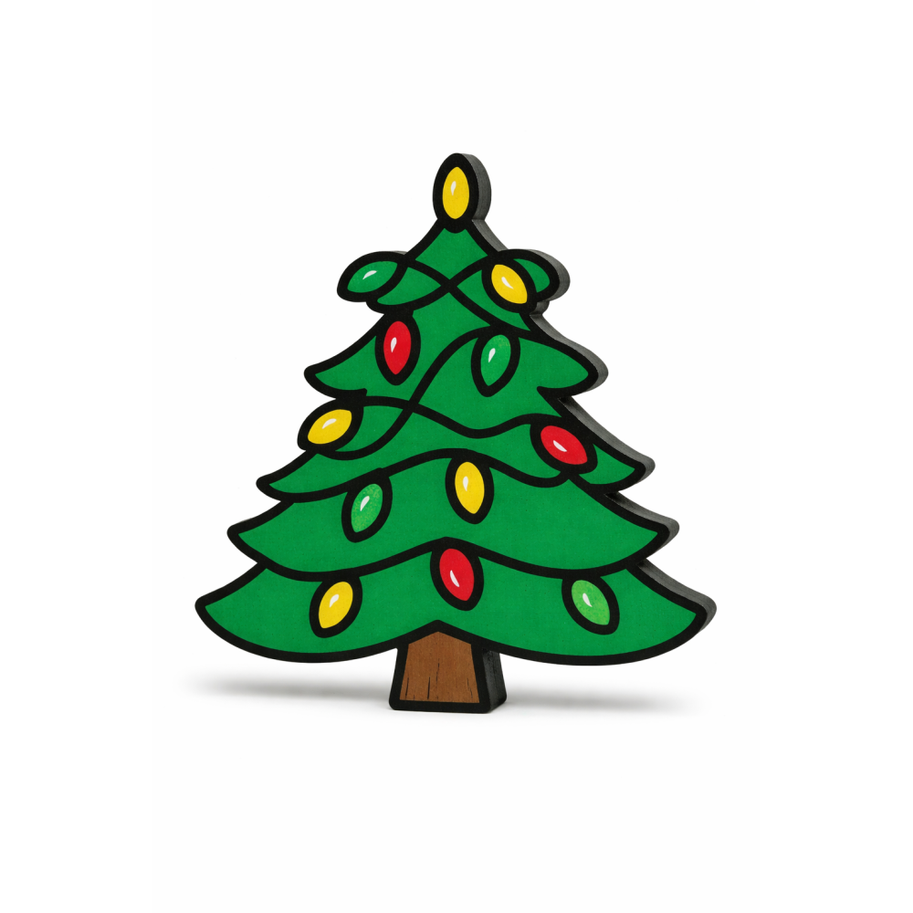 Lighted Tree Chunky Shape Christmas Lights Collection 7"x5"