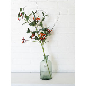 Glass Vase 5"D x 9"H