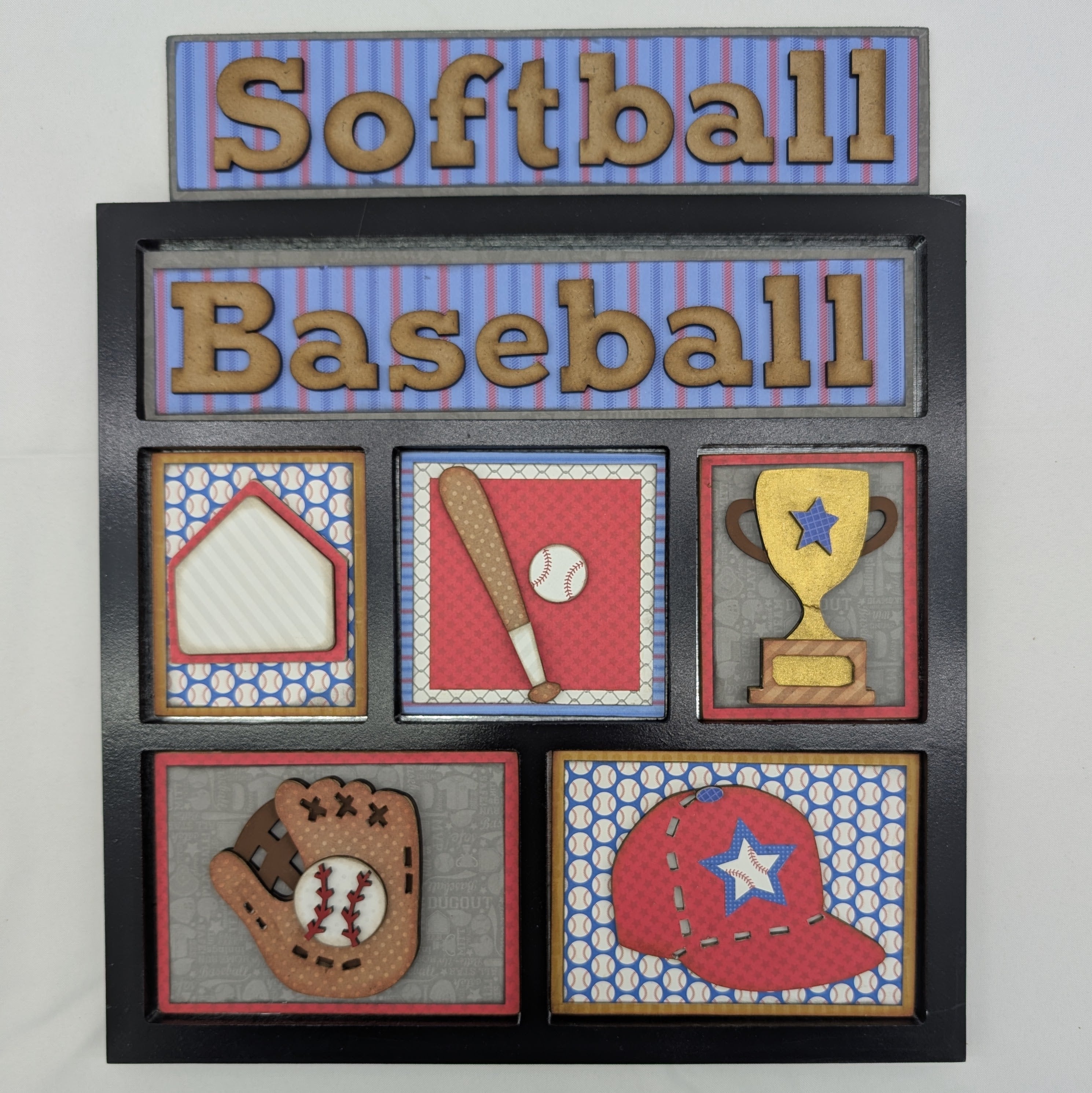 Soft/Baseball Shadow box Inserts only – DwellaDecor